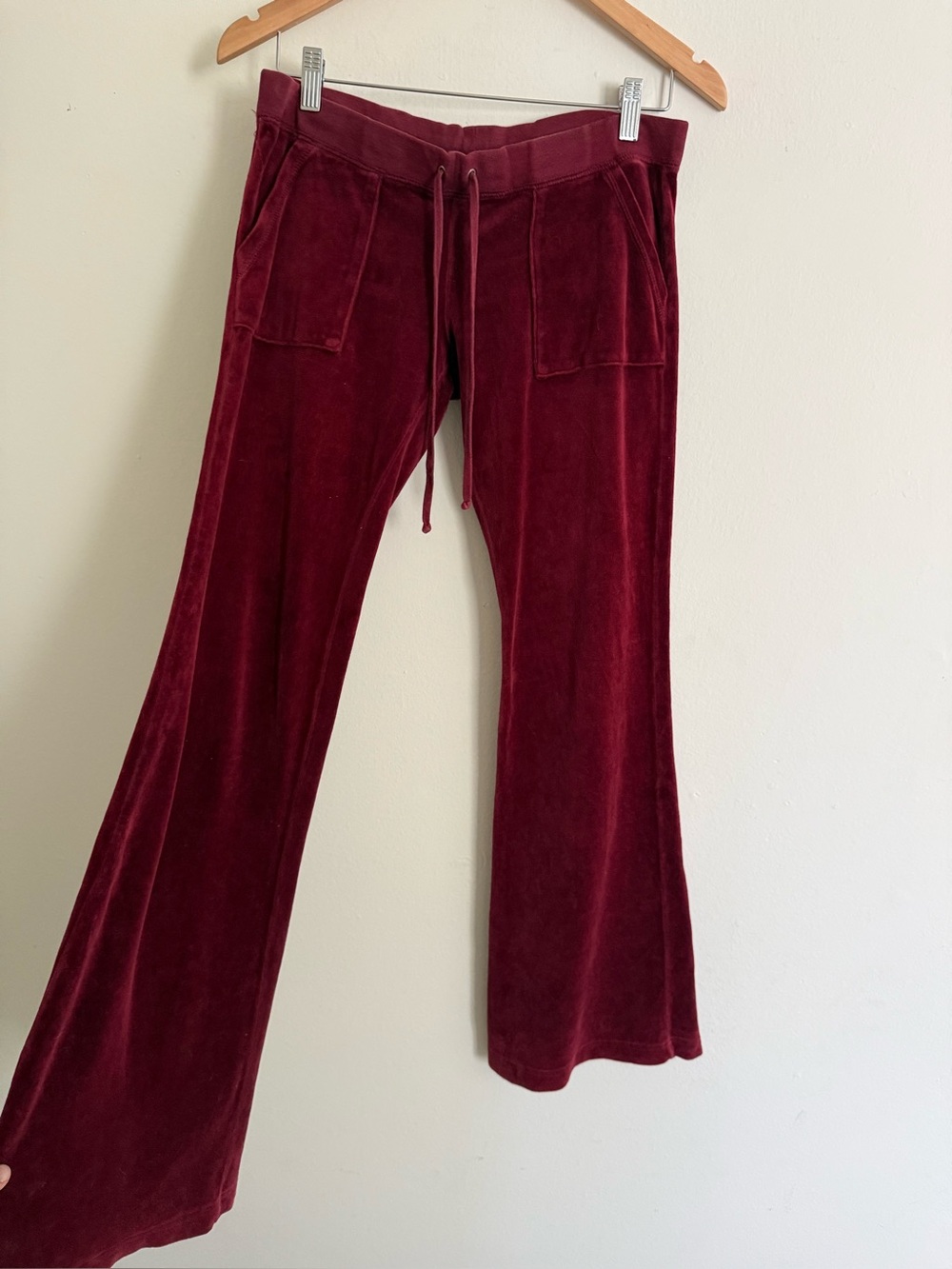 Juicy couture flare YK2 low-rise waist burgundy
